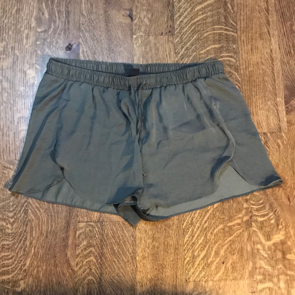 H&M Olive Green Flowy Shorts
